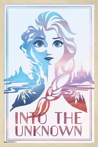 Miniatura 7 de Trends International Disney Frozen 2 - Póster de pared con texto en inglés "Into the Unknown", 14.725 x 22.375 pulgadas, versión enmarcada de madera