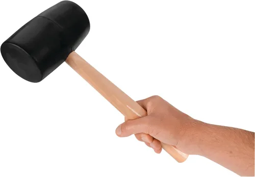 Miniatura 6 de Performance Tool Mazo de cabeza de goma dura 1466 con mango ergonómico de madera para carpintería, construcción y proyectos de bricolaje
