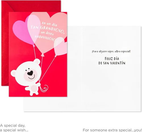 Miniatura 5 de Hallmark Vida - Surtido de tarjetas españolas para el día de San Valentín para niños, 8 tarjetas del día de San Valentín con sobres