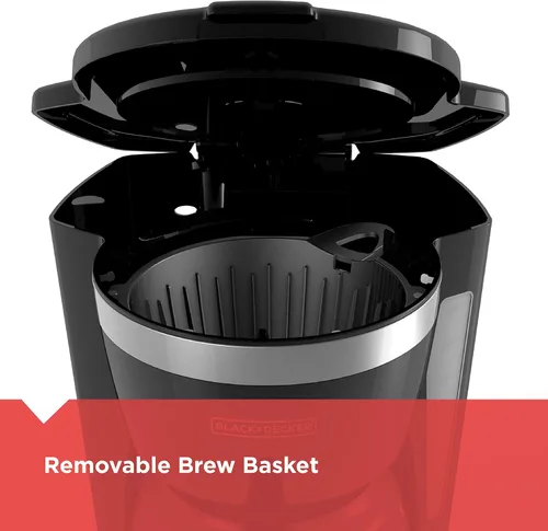 Miniatura 4 de BLACK+DECKER Cafetera digital de 12 tazas, CM1160B, programable, lavable y cafetera digital de 12 tazas, CM1160W, filtro de cesta programable