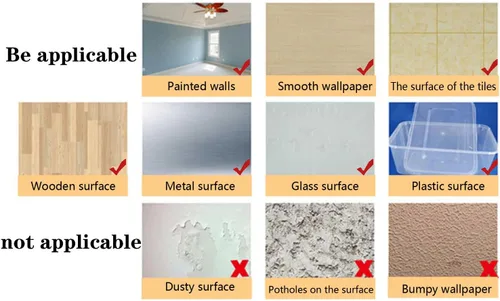Miniatura 7 de Azulejo metálico de PVC para despegar y pegar, 10 hojas, adhesivo de pared de grano de madera autoadhesivo, fácil de pegar en paredes de cocina