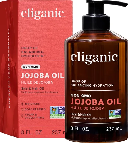 Miniatura 9 de Cliganic Aceite de jojoba no GMO para piel, cabello y cara (60 ml) 100% puro, natural, prensado en frío, sin refinar, sin hexanos