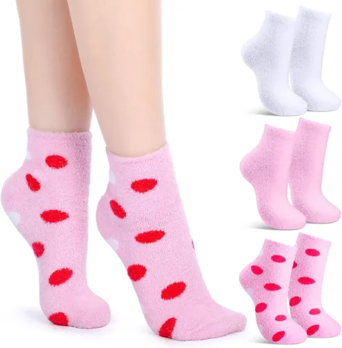 Miniatura 10 de Tarpop 3 pares de calcetines de aloe para mujer, calcetines de spa hidratantes para el día de San Valentín, para pies secos y agrietados, gel