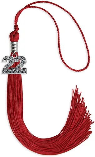 Miniatura 130 de Endea Graduation Borla de un solo color con dije de plata brillante (oro antiguo, 2022)