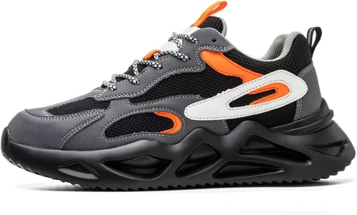 Miniatura 2 de Zapatos de punta de acero para mujeres y hombres, zapatos de seguridad de trabajo de ajuste ancho, ligeros, antideslizantes, cómodos, compuestos