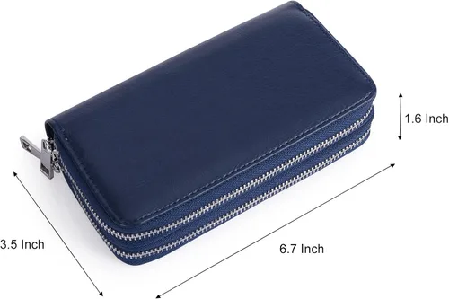 Miniatura 3 de Abberry Cartera de pulsera con doble cremallera para mujeres, mujeres y niñas
