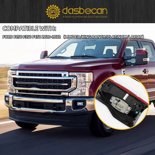 Miniatura 7 de Dasbecan Conjunto de luz trasera LED para lado izquierdo del conductor Compatible con Ford F250 F350 F450 2020-2022, puede instalarse en la luz