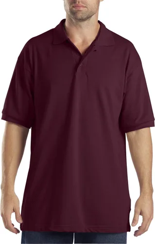 Camisa tipo polo de piqué rayada de manga corta para hombre