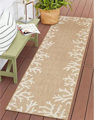 Miniatura 27 de Liora Manne Carmel - Alfombra decorativa de mezcla sintética para interiores y exteriores, de bajo perfil, contemporánea, decoración de peces Agua