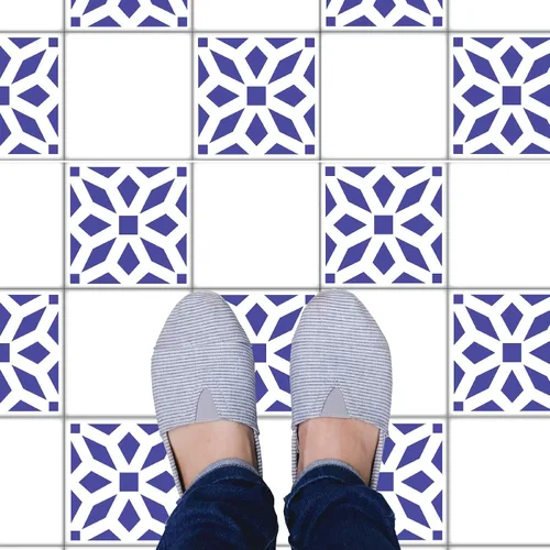 Miniatura 4 de Paquete de 4 plantillas de azulejos (6 x 6 pulgadas), patrón marroquí, plantillas reutilizables para pintar suelos/paredes/muebles, se adapta a