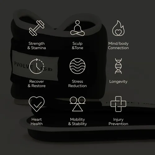 Miniatura 5 de Pvolve Adjustable Ankle Weights for Men & Women, Wrist or Ankle Weights, Tone and Sculpt Your Body, Legs & Core, Used for at Home Workouts, Walking