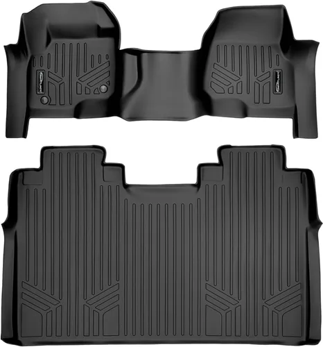 Miniatura 21 de SMARTLINER Juego de alfombrillas de piso de ajuste personalizado de 2 filas para Ford F-250 / F-350 Super Duty SuperCab 1999-2007 Ford F-250 1999