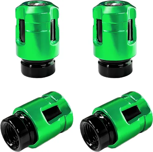 Miniatura 14 de Yourkar 4 tapas de vástago de válvula de neumático de automóvil, cubiertas de válvula de rueda de aleación de aluminio de forma única, resistentes a