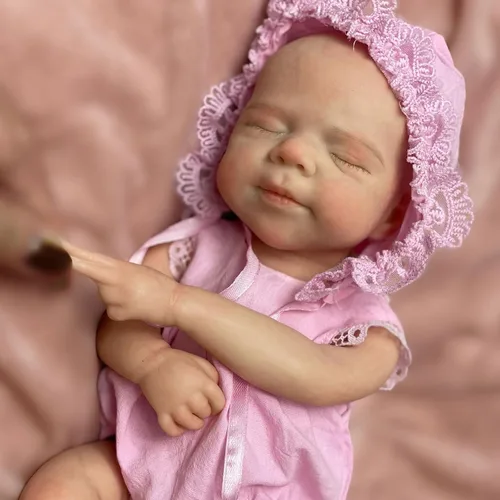 Miniatura 2 de Gileutay Muñecas de bebé de silicona de 12 pulgadas, cuerpo completo, muñecas realistas reborn para niñas, recién nacidas pintadas a mano que
