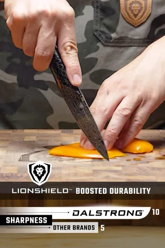 Miniatura 6 de Dalstrong Juego de 2 Cuchillos - Cuchillo de Chef 8"+Cuchillo de Pelar 4"-Serie Scorpion Hellfire-Acero Ultra™V12 Japonés-Damasco Negro-Mango