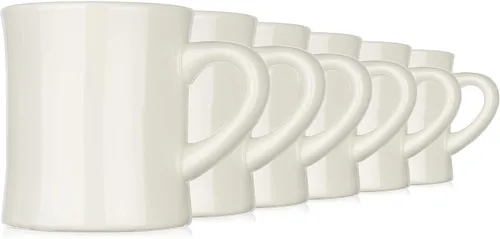 Miniatura 9 de COLETTI Tazas de café de comedor, tazas de café de restaurante, taza de café retro, taza de comedor resistente y pesada, nostalgia en cada sorbo