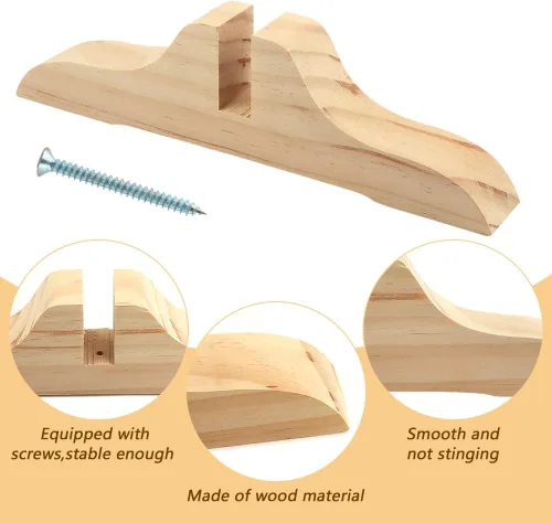 Miniatura 4 de CALIDAKA 4pcs plegable de madera divisor de habitación con tornillos, soporte de pantalla de privacidad pies partición para hotel oficina en casa