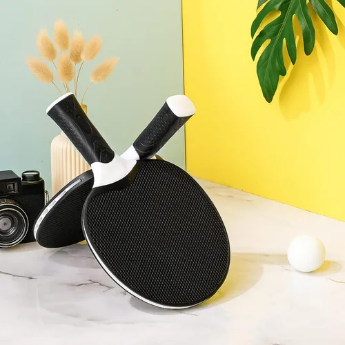 Miniatura 7 de Junkin Juego de 8 palas de tenis de mesa, juego de raquetas profesionales de goma compuesta portátil, raquetas de tenis de mesa con 8 pelotas