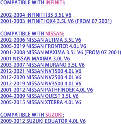 Miniatura 4 de KSU Paquete de bobinas con bujía de iridio para Nissan Altima 02-06 Maxima 01-08 Murano 03-07 Pathfinder 01-12 Quest 05-15 3.5L 4.0L V6 224488J115