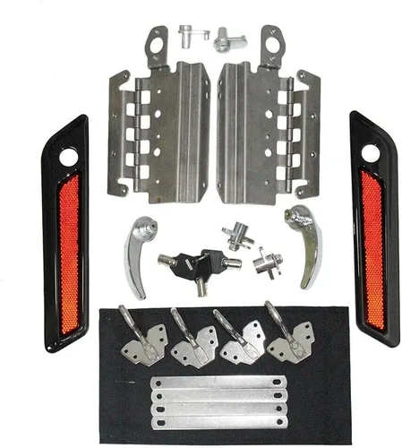 Miniatura 2 de Alforja de apertura de motocicleta con cierre de un solo toque, bisagra de cubierta de hardware para Harley Touring modelos 2014-2019 Kit