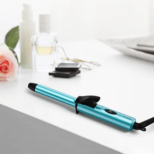 Miniatura 9 de FARERY Mini rizador de pelo de tamaño de viaje, 100-240 V, doble voltaje, 1/2 pulgada, mini rizador de pelo de cerámica para cabello corto