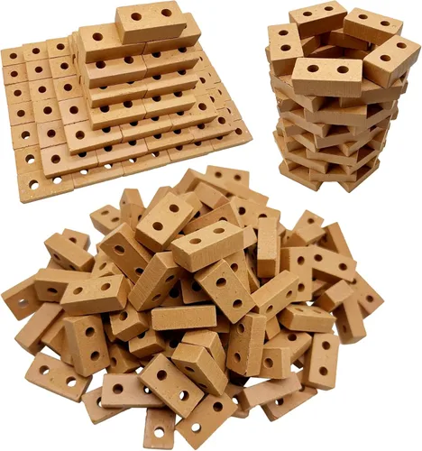 Woohome 100 piezas de mini ladrillos pequeños para paisajismo, ladrillos en miniatura, ladrillos pequeños para manualidades, ladrillos falsos