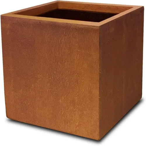 Miniatura 11 de Kante Maceta cuadrada de hormigón de 10 pulgadas para exteriores, interiores, patio, jardín, maceta grande con orificio de drenaje y tapón de goma