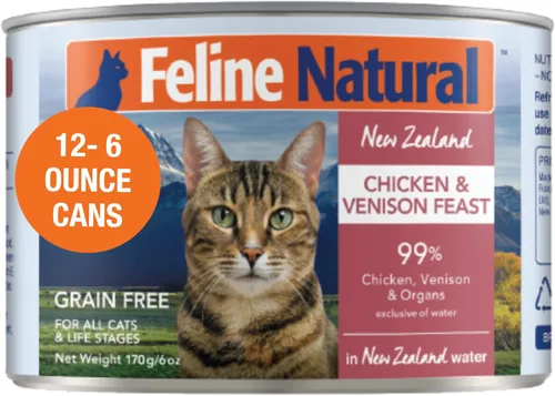 Miniatura 17 de Feline Natural New Zealand Comida Enlatada para Gatos Alimento Húmedo, Alto en Carne, Bajo en Carbohidratos y Sin Granos Comida Húmeda para Gatos