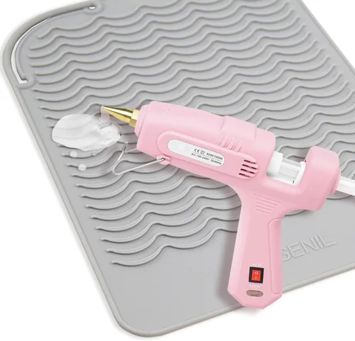 Miniatura 5 de ANGENIL Plancha plana de viaje para alisar el cabello, alfombrilla de calor grande para rizador, alfombrilla de silicona resistente al calor