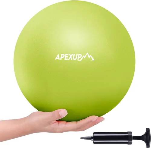 Miniatura 13 de APEXUP 9 Inch Pilates Ball Small Exercise Ball for Yoga, Fitness, Balance, Core Workout, Physical Therapy Rosa