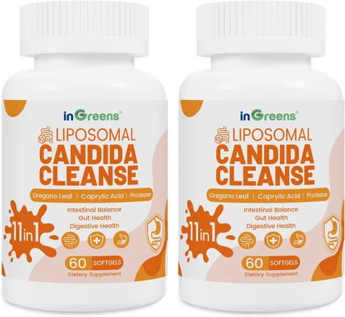 Miniatura 8 de inGreens Suplemento de apoyo Candida 11 en 1, sobrecrecimiento antifúngico, desintoxicación intestinal y salud intestinal para mujeres y hombres