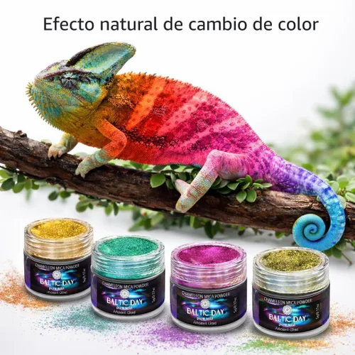 Miniatura 4 de BALTIC DAY - Chameleon Mica Powder, 8 Jars of Color Shift Mica Set - Epoxy Resin Color Pigment - Chameleon Powder Glitter - Holographic Mica Powder