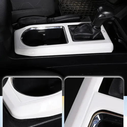 Miniatura 5 de Cubierta de marco de panel de engranajes de consola central compatible con Toyota Tacoma 2016-2023, panel de cambios de automóvil, portavasos, marco
