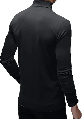 Miniatura 4 de Camisetas de cuello alto falso de moda para hombre, suéter de manga larga, diseño básico, camiseta interior ajustada
