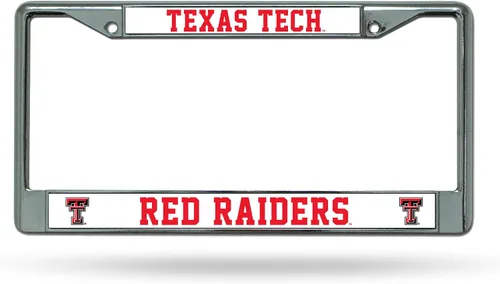 Miniatura 42 de Rico Industries NCAA Premium 12" x 6" Chrome Frame with Plastic Inserts - Car/Truck/SUV Automobile Accessory