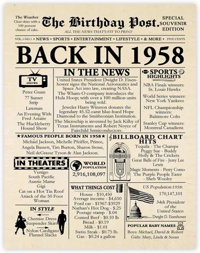 Miniatura 20 de Póster de cumpleaños 96 sin marco, periódico Back In 1930, regalos de feliz cumpleaños 96 para hombres y mujeres, vintage, retro, nacido en 1930