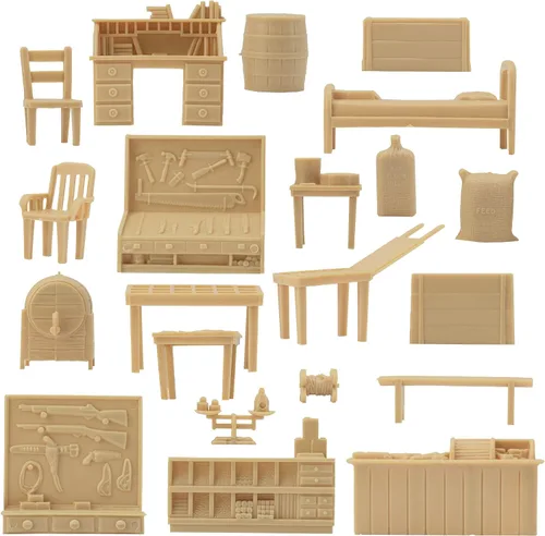 Miniatura 5 de BMC Classic Marx Military Base Camp - 44 piezas de plástico ejército hombres Playset Accesorios