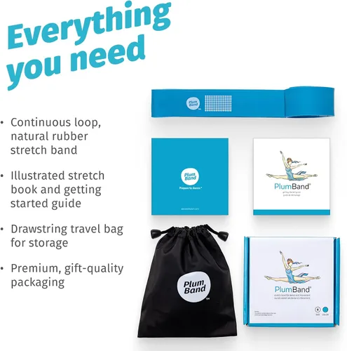 Miniatura 7 de The PlumBand - Banda elástica para baile y ballet, paquete premium listo para regalo, tamaños para niños y adultos, mejora tu spagat, flexibilidad