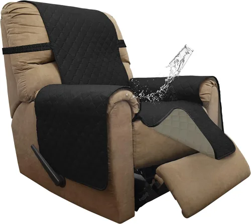 Miniatura 48 de ISSUNTEX Fundas de sofá de dos plazas con doble protección 100% impermeables para sala de estar, fundas para sofá de 2 cojines, protector de muebles