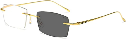Miniatura 2 de Lentes de lectura fotocromáticos de transición sin montura anti UV, para hombres y mujeres, lectores de presbicia
