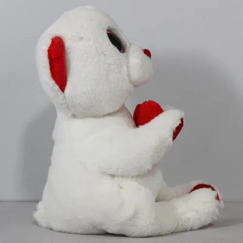 Miniatura 2 de Ty Beanie DESI - Oso de San Valentín blanco llevando corazón rojo - 6