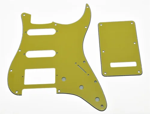 Miniatura 10 de KAISH Guardabarros de 11 agujeros estilo ST/Strat con placa trasera de trémolo para Stratocaster/Strat, HSS, verde menta de 3 capas, fabricado