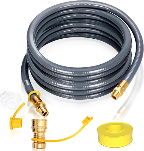 Miniatura 9 de Manguera de gas natural de 3/4" para generador, manguera de gas natural de 24 pies y 3/4" ID con conexión rápida para electrodomésticos de propano