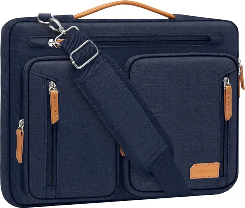 Miniatura 10 de MOSISO 360 Protective Laptop Bag, Computer Bags, Side Open Messenger Bag with Trolley Sleeve&5 Pockets