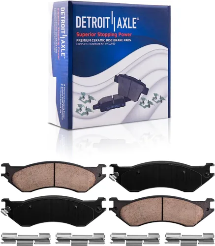 Miniatura 11 de Detroit Axle - Pastillas de Freno Delantero Izquierdo Reemplazo de Pinza de Disco para Dodge Ram 1500 Dakota Mitsubishi Raider - Juego de 3 piezas