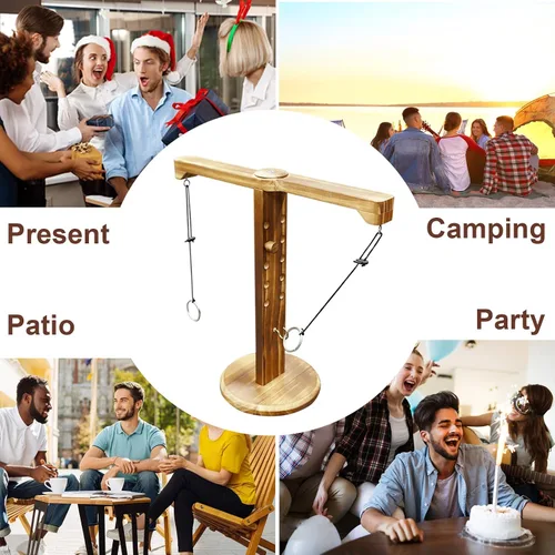 Miniatura 4 de Juego de lanzamiento de anillos para adultos, juego de gancho y anillo para bares y fiestas en casa, juegos de interior al aire libre