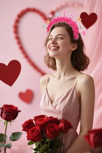 Miniatura 4 de PHALIN Diademas para el día de San Valentín para mujer, esmaltadas, para el día de San Valentín, diademas para el cabello, dulces festividades