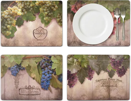 Pimpernel Tuscan Vineyard - Juego de 4 manteles individuales