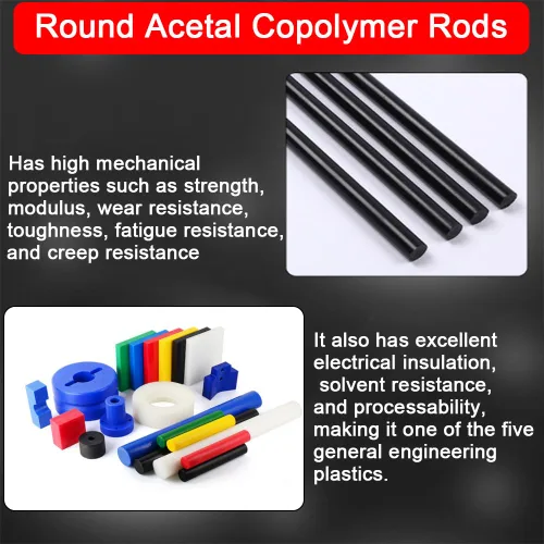 Miniatura 3 de Varillas redondas de copolímero acetal (2 unidades) – Varilla redonda de plástico de copolímero acetal negro opaco (POM) de 5/8 pulgadas de diámetro