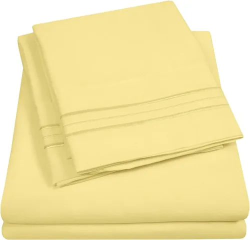 Miniatura 43 de Juego de sábanas de 1800 hilos – Sábanas de microfibra cepillada suave de calidad egipcia – Juego de ropa de cama de lujo con sábana encimera